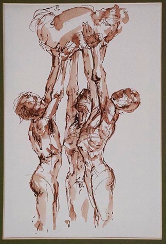 "The sacrifice" Line & Wash. 19x27.5cm